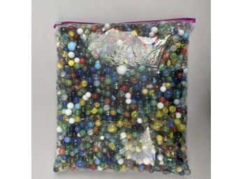Large Group Of Marbles, Comprising Cat's Eyes And Clearies