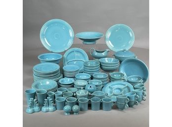 Fiestaware 'Turquoise' Dinner Service, Homer Laughlin China Company, Mid-Twentieth Century