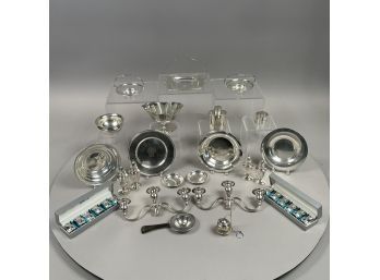 Group Of American And English Sterling Silver Tablewares, Various Makers, First Half Twentieth Century