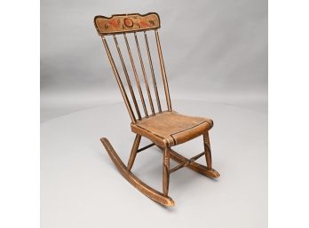 Pennsylvania Paint-Decorated High Back Rocking Chair