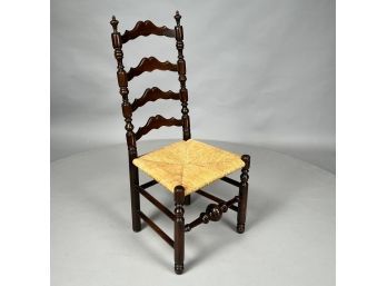 Early American Style Walnut Ladderback Chair, Paine Furniture Co., Boston, Massachusetts, Early Twentieth Cen.
