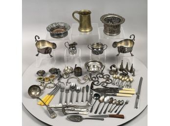 Group Of American, English And Continental Sterling Silver, Sheffield & Silverplate Wares, 19th-20th Century