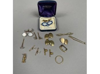 Group Of English And American Gold Jewelry