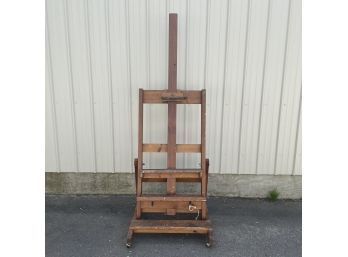 American Freestanding Stained Wood Painter's Easel, Twentieth Century