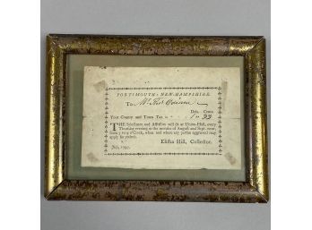 Portsmouth, New Hampshire County And Town Tax Document To Thomas Odiorne, July 1797