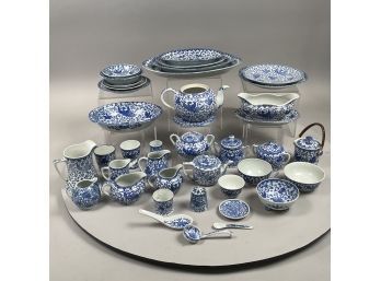 Large Group Of Japanese 'Blue Phoenix' Dinnerwares, Twentieth Century
