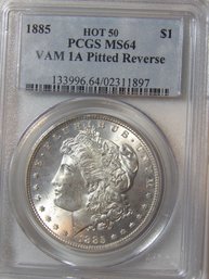 1885 Morgan Silver Dollar No Mint Mark
