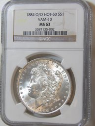 1884 O/O Morgan Silver Dollar