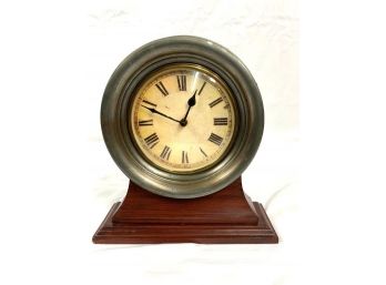 Wood And Metal Decorative Mantle Clock