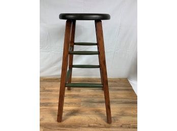 Multi Colored, Distressed Painted Bar Stool