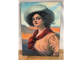Wrap Around Print Of Cowgirl