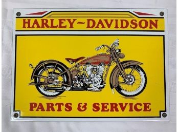 Ande Rooney Harley Davidson Porcelain Motorcycle Metal Sign
