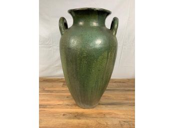 Painted Clay 2 Handle Water Pot / Vase