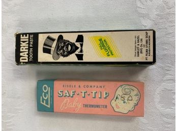 Antique And Rare Darkie Toothpaste From Japan And A ECO Baby Thermometer