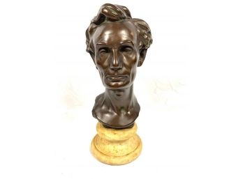 Replica Head Of Abraham Lincoln By Leonard W, Volk 3-d Portrait Modelled From Life Chicago 1860