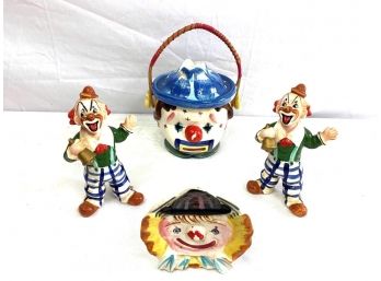 Collection Of Vintage Ceramic Clowns