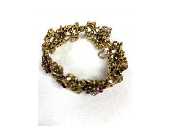 Vintage Caro Amethyst Jeweled Bracelet