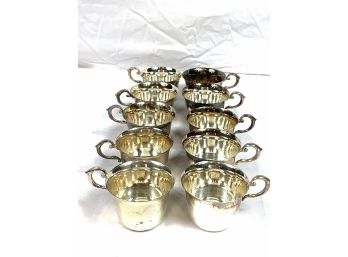 10 Vintage Oneida Silver Plated Cups