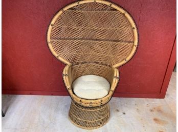 Gorgeous Large Wicker Peacock Chair