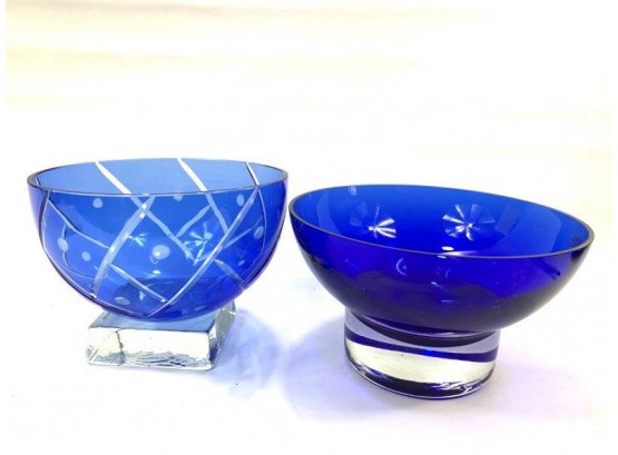 Vintage Cobalt Blue Bowls