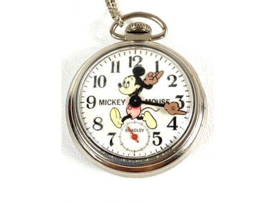 Vintage Bradley Mickey Mouse Pocket Watch