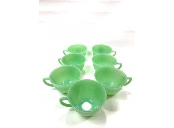 7 - Vintage Jadeite Coffee Cups