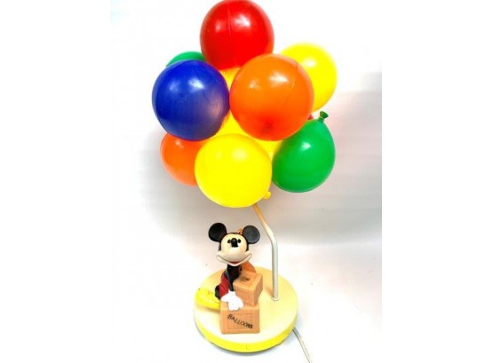 Vintage Mickey Mouse And Pluto Balloon Light