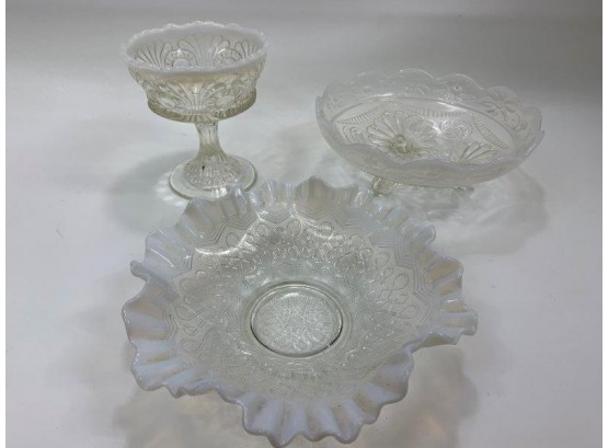 3 - Jefferson Opalescent Candy/nut Dishes