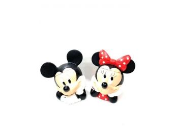 Applause Hard Plastic Minnie Mouse And Mickey Mouse Cookie Jar