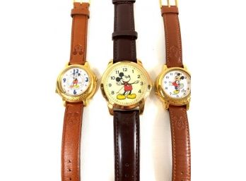 2- Lorus And 1-Disney  Mickey Mouse Watches