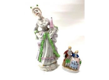 Occupied Japan Porcelain Victorian Figurines
