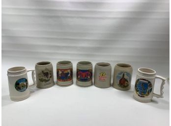 7 - Ceramic/pottery Beer Steins