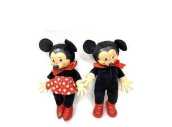 1930's Rubber Faced Minnie And Mickey Mouse Doll