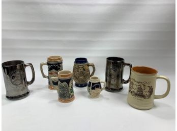 7 - Mixed Lot Of Beer Steins