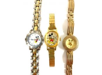 3 Womens Disney Mickey Mouse Watches