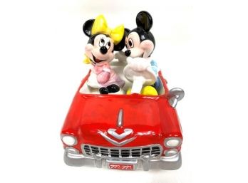 Vintage Schmid Porcelain Mickey And Minnie Mouse Music Box
