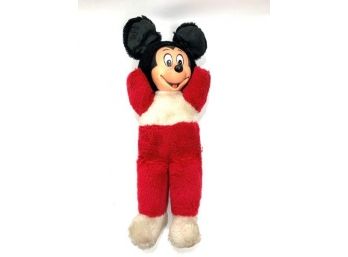 1960's Stuffed Plush Rubber Face Mickey Mouse Toy