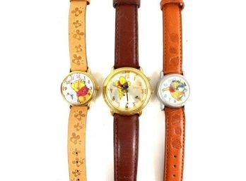2 - Timex And 1 - Disney Winnie The Pooh Watches