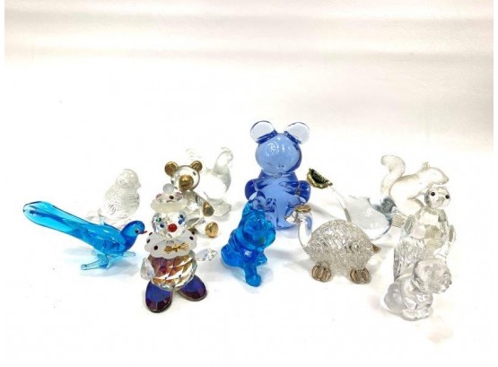 Lot Of 12 Minitaure Crystal Figurines