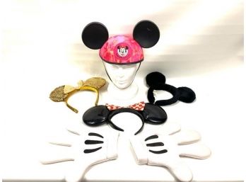 Assortment Of Minnie And Mickey Mouse Ears And Glove