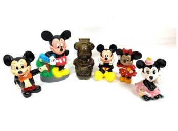 Lot Of Mickey And Minnie Mouse Banks
