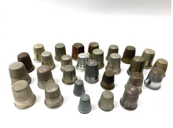 Lot Of Vintage Metal Thimbles - All Sizes
