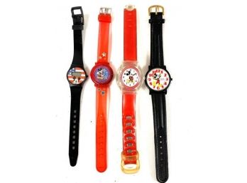 4 Mickey Mouse Watches - 1 - Lorus And 3 - Disney