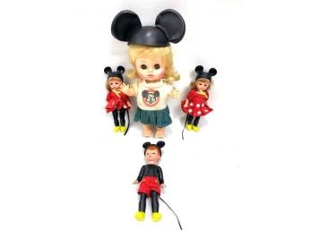 Vintage Disney Mouseketeer Doll And 3 McDonalds Madame Alexander Mini Dolls
