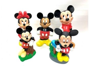Lot Of 3 Minney And Mickey Mouse Plastic Banks