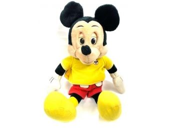 Rare Vintage  Large World Of Wonder Talking Stuffed Mickey Mouse With Cassette Tape