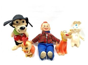 Vintage Plastic  Deputy Dog, Howdy Doody Doll, Rubber Pillsbury Dough Doll