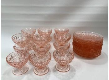 Jeannette Pink Depression Glass  Set