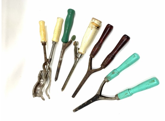 Lot Of  5 Vintage Curling Irons