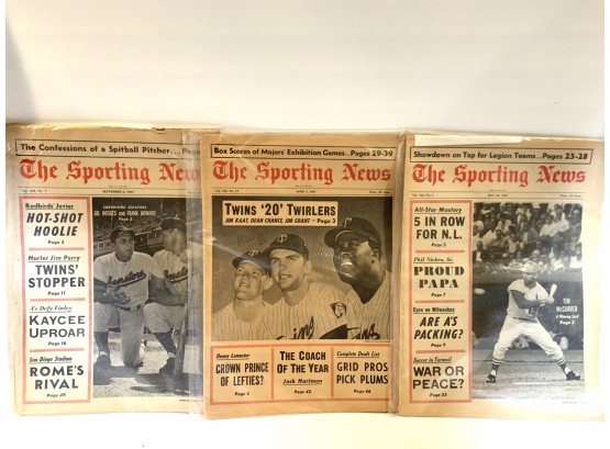 The Sporting News Cover Newspaper - 3 - 1967